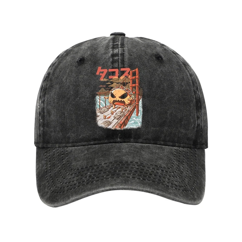 The Great Taco Kaiju Japanese Washed Cap