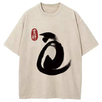 Vintage Ink Cat Washed T-Shirt