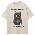 Japan More Espresso Less Depresso Washed T-Shirt