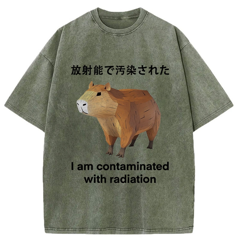 Capybara Contaminated By Radiation Washed T-Shirt