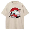 Japanese Crane Tsuru Washed T-Shirt