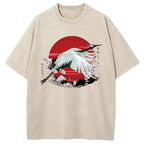 Japanese Crane Tsuru Washed T-Shirt