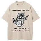 Funny Raccoon Japan Washed T-Shirt