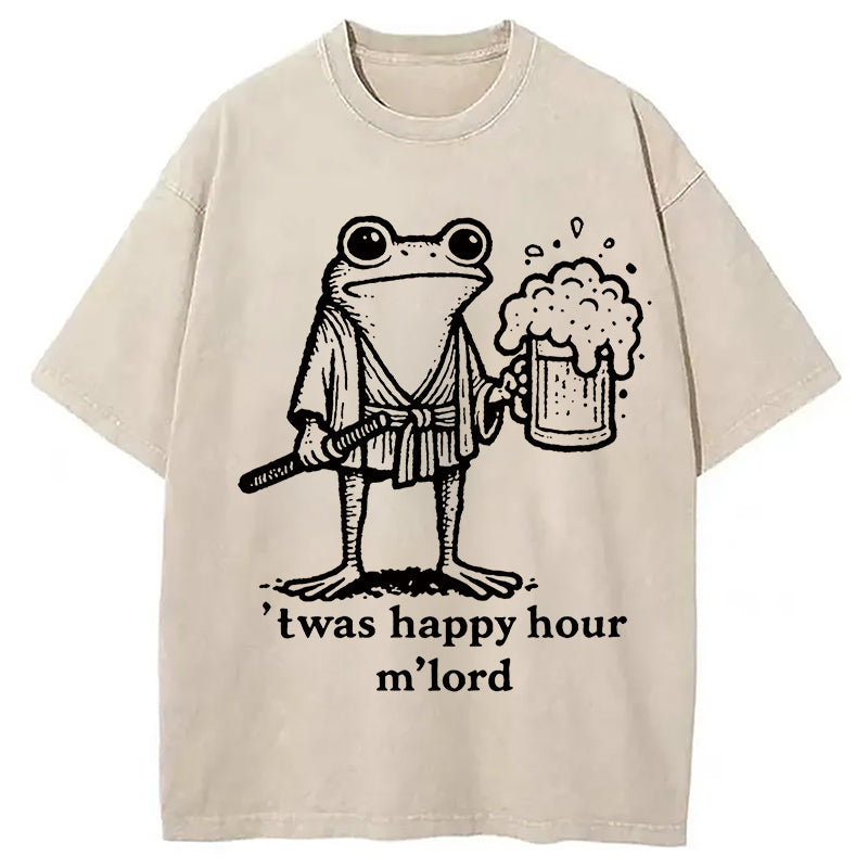 Happy Hour Frog Washed T-Shirt