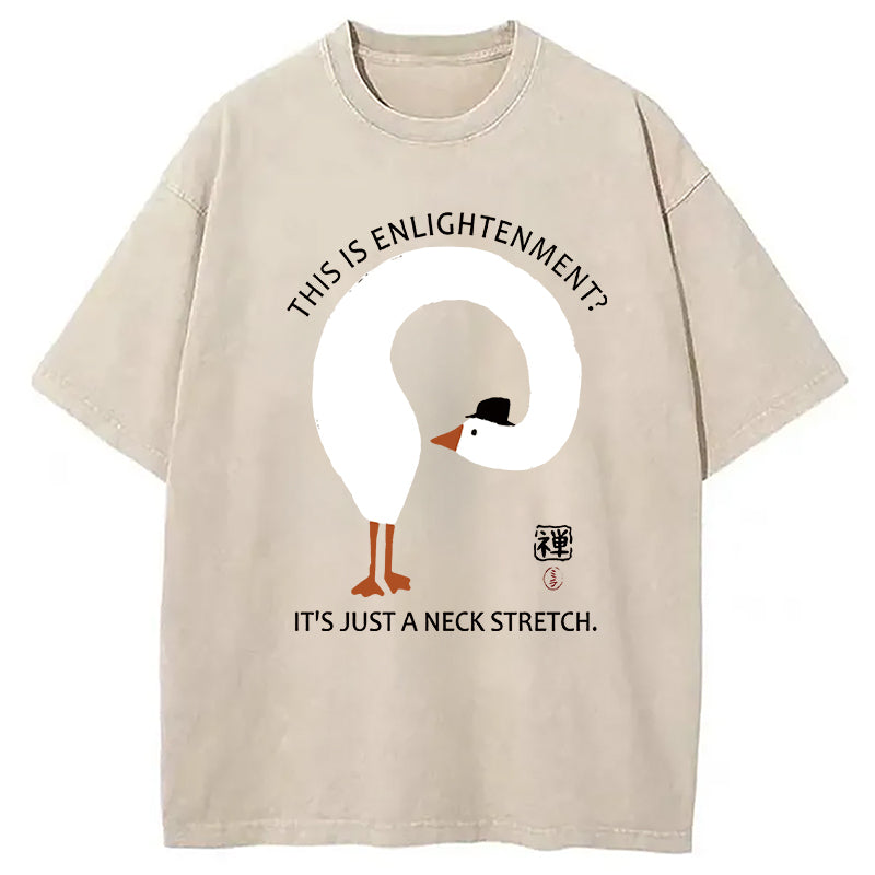 Funny Neck Stretch Of Zen Washed T-Shirt