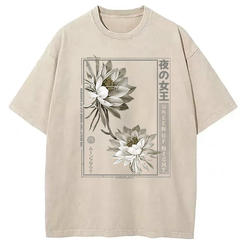Japanese Epiphyllum Washed T-Shirt