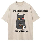 Japan More Espresso Less Depresso Washed T-Shirt