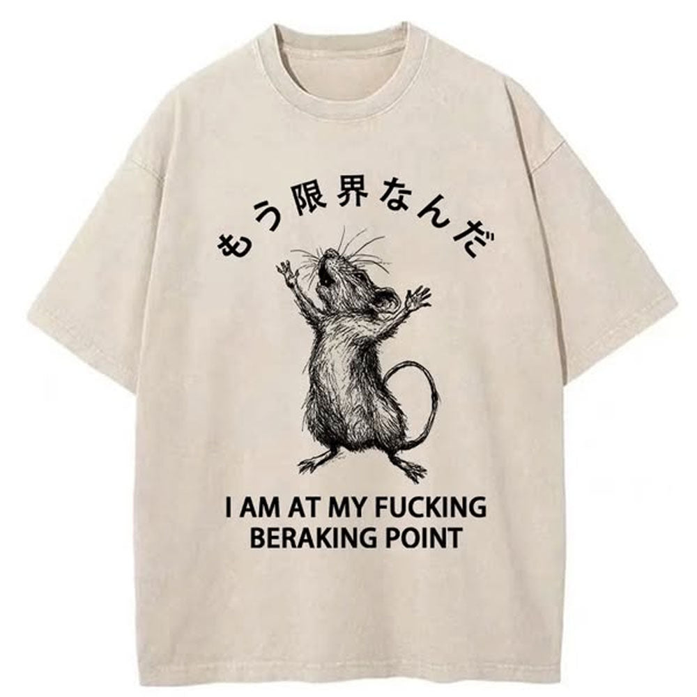 Funny Crash Mouse Washed T-Shirt