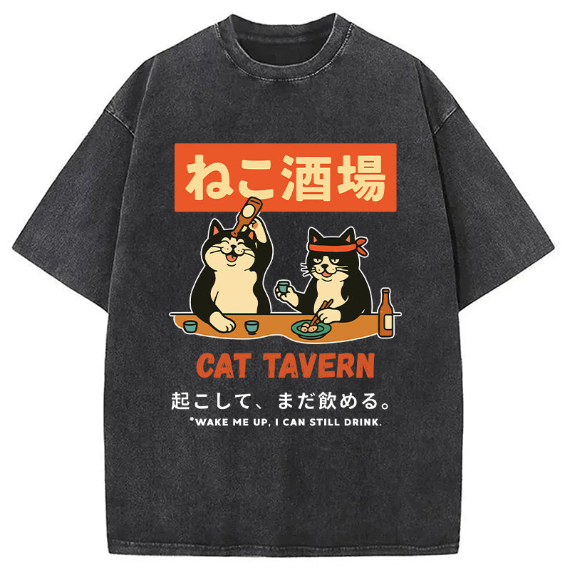 Cat Tavern Washed T-Shirt