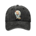 Samurai Shiba Dog Japanese Washed Cap
