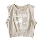 I Don't Care Sleeveless Crop Top