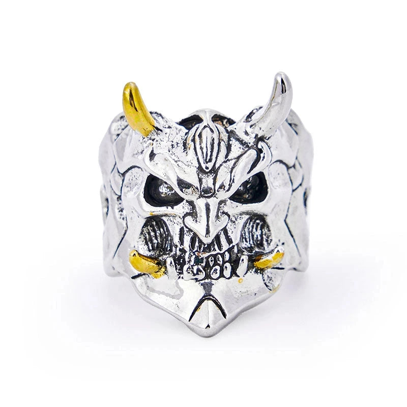 Samurai Mask Skull Ring
