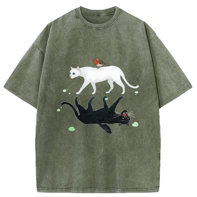 Unisex Opposite Underwater World Washed T-Shirt