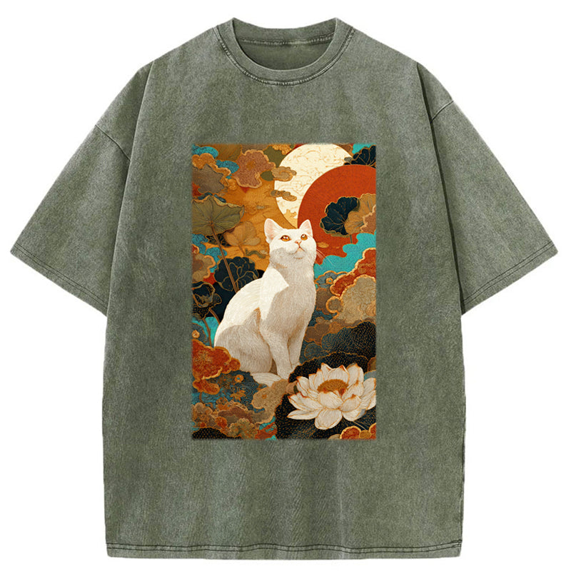 Unisex White Guardian Of The Vermilion Sun Washed T-Shirt