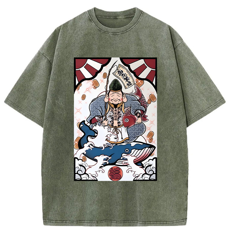 Unisex Ebisu And The Waves Washed T-Shirt
