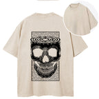 Horror Skull Back Washed T-Shirt
