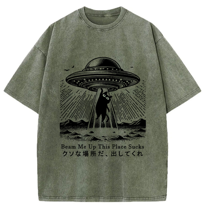 Unisex Please Take Me Away Washed T-Shirt