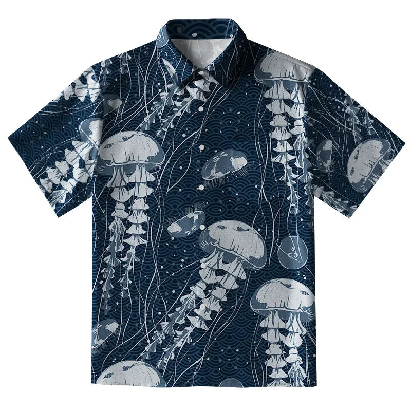 Oceanic Jellyfish Button-up Shirt