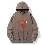 Octopus Drinks Soju Washed Hoodie