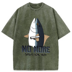 Fish With A Gun Washed T-Shirt