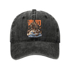 The Great Sushi Dragon Wave Washed Cap