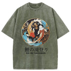 Two Koi Carps Washed T-Shirt