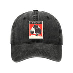 "Kawaii" Vintage Style Japenese Ramen Cat Washed Cap