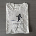 Unisex Classic Cotton But Why Penguin Printed Folded T-shirt
