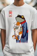 Frog And Cat Japanese Style Classic Tee