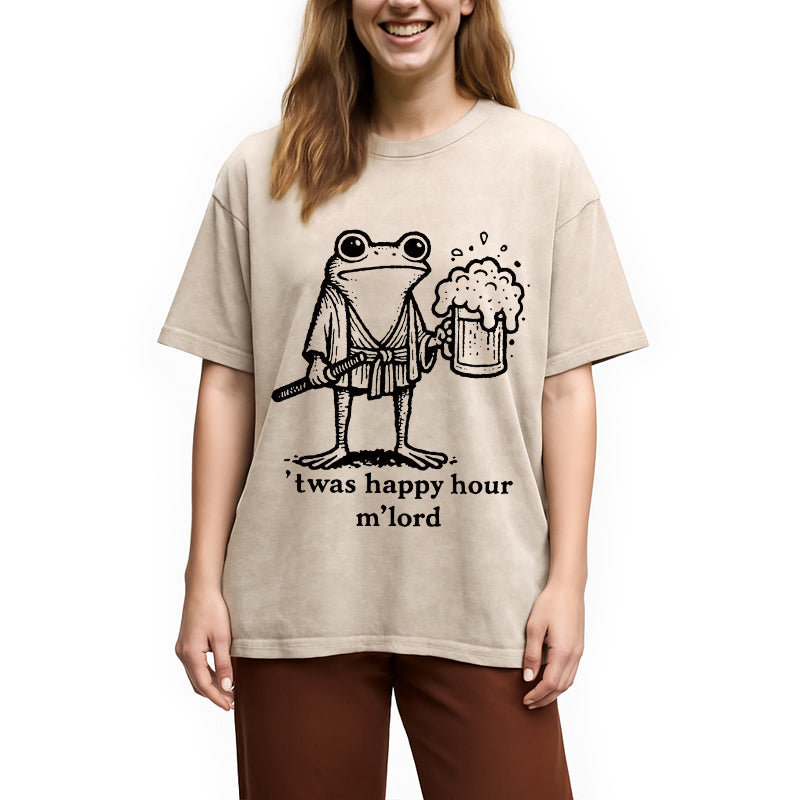 Happy Hour Frog Washed T-Shirt