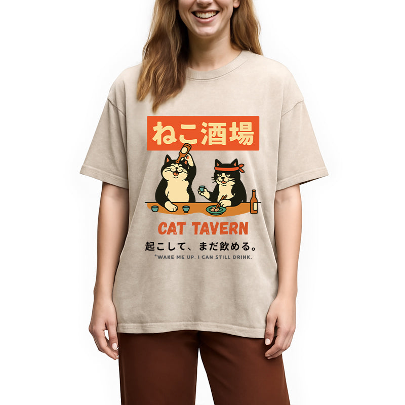 Cat Tavern Washed T-Shirt