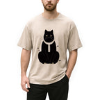 Japanese Cat With Scarf Washed T-Shirt
