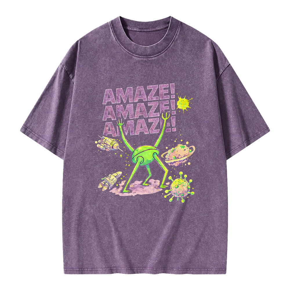 Unisex Amaze Printed Washed Tee