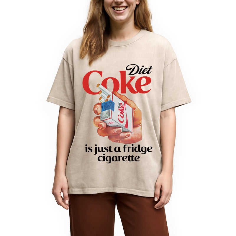Just A Fridge Cigarette Coke Washed T-Shirt