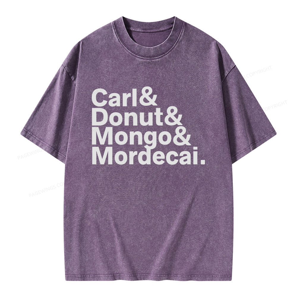 Donut Mongo Mordecai Unisex Washed T-shirt