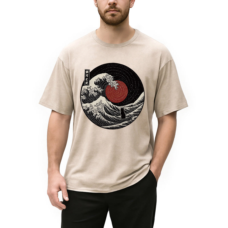 The Solitary Wanderer Cat Washed T-Shirt
