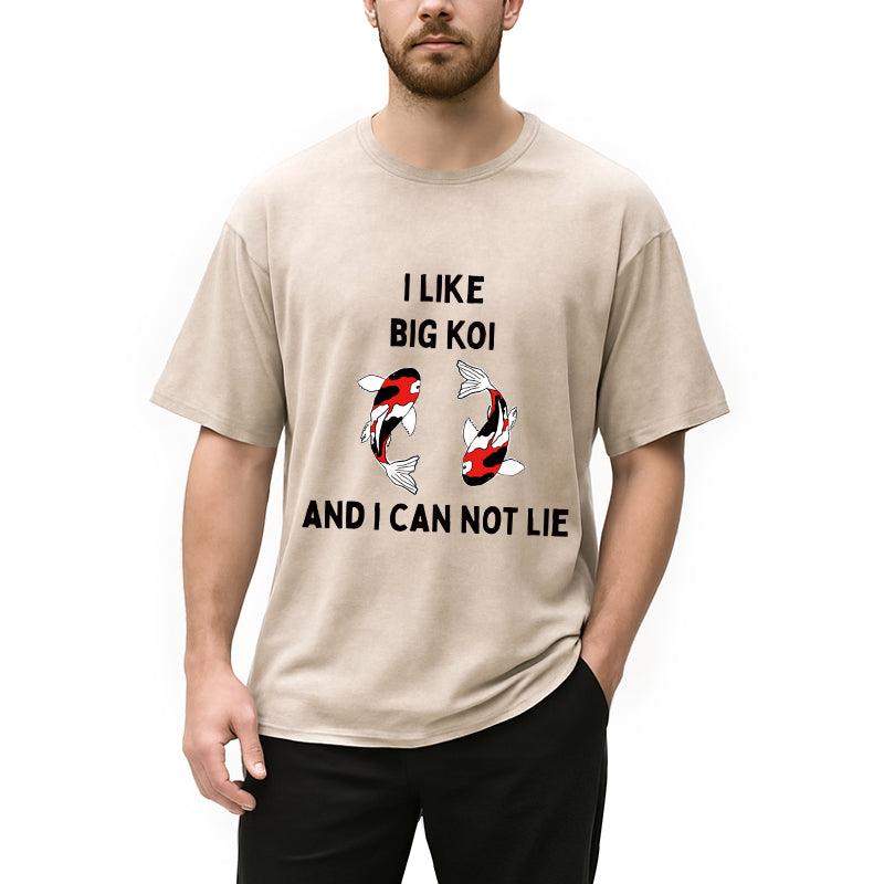 Vintage Koi Fish I Like Big Koi Washed T-Shirt