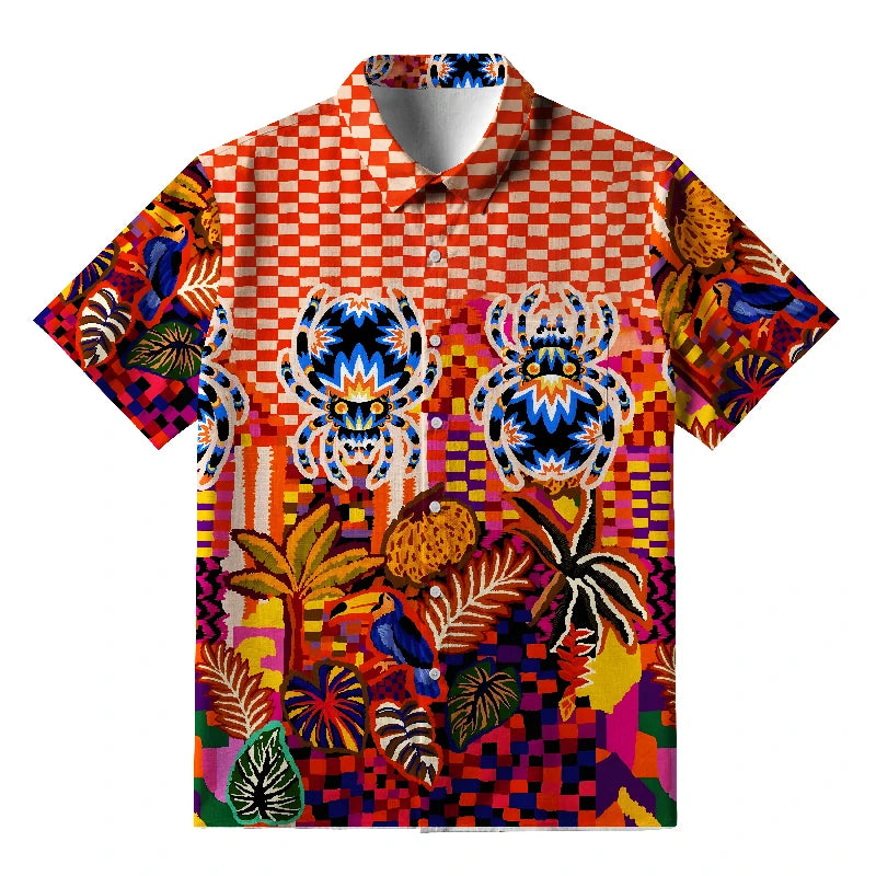 Spiders In The Rainforest Button-up Shirt