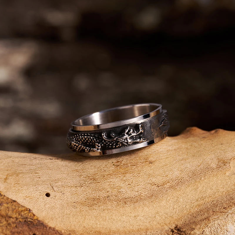 Vintage Dragon Japanese Ring