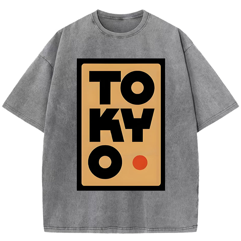 Tokyo Pattern Washed T-Shirt