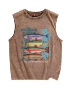 Tsukiji Fish Vintage Distressed Washed Tank Top
