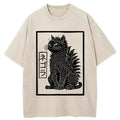 Fierce Catzilla Funny Washed T-Shirt