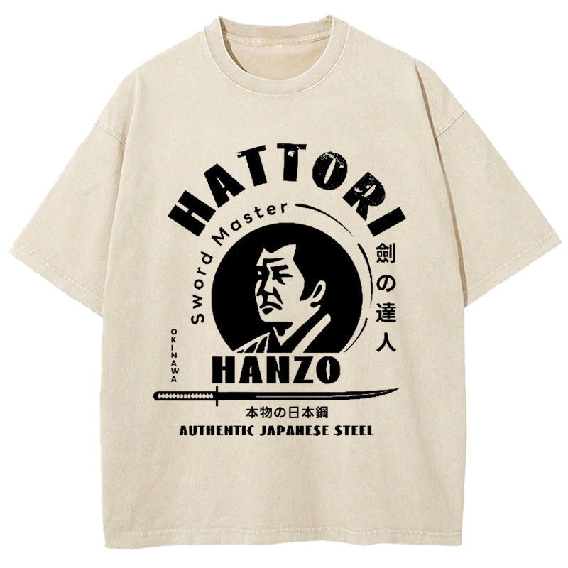 Okinawa Hattori Hanzo Vintage Wash Japanese Design T-Shirt