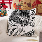 Creepy Cat Anime Horror Anteater Cushion Pillow