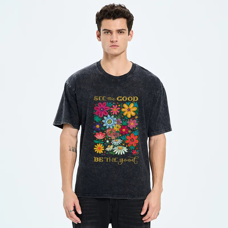 Flower：See The Good Be The Good Washed T-Shirt