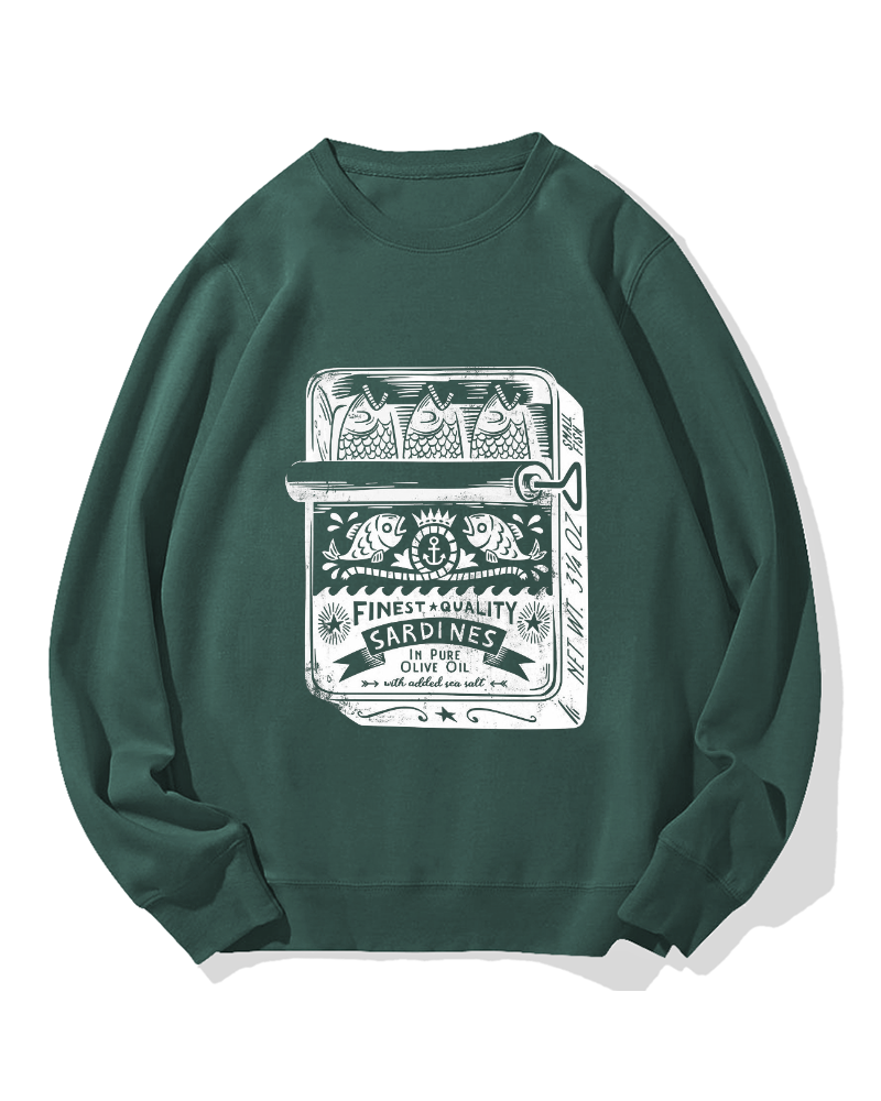 Canned Fish Cotton Sweatshirt