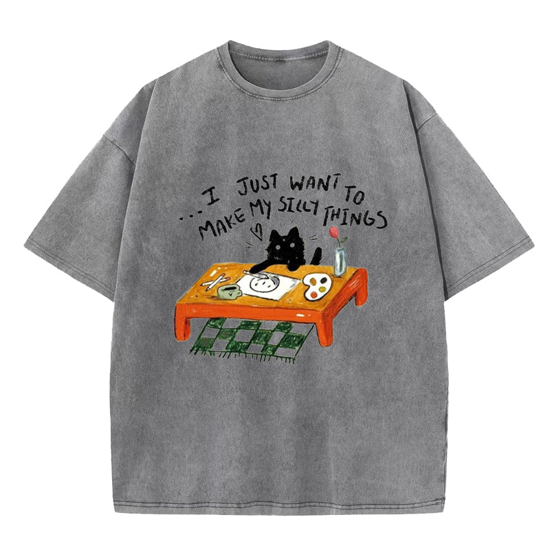 Make My Silly Things Washed T-Shirt