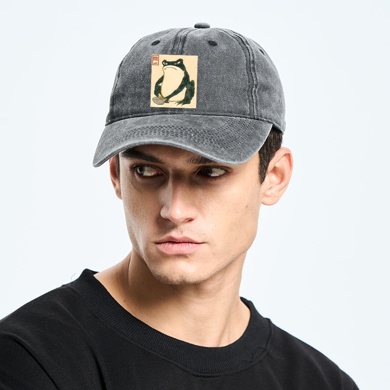 Matsumoto Hoji Japanese Frog Washed Cap