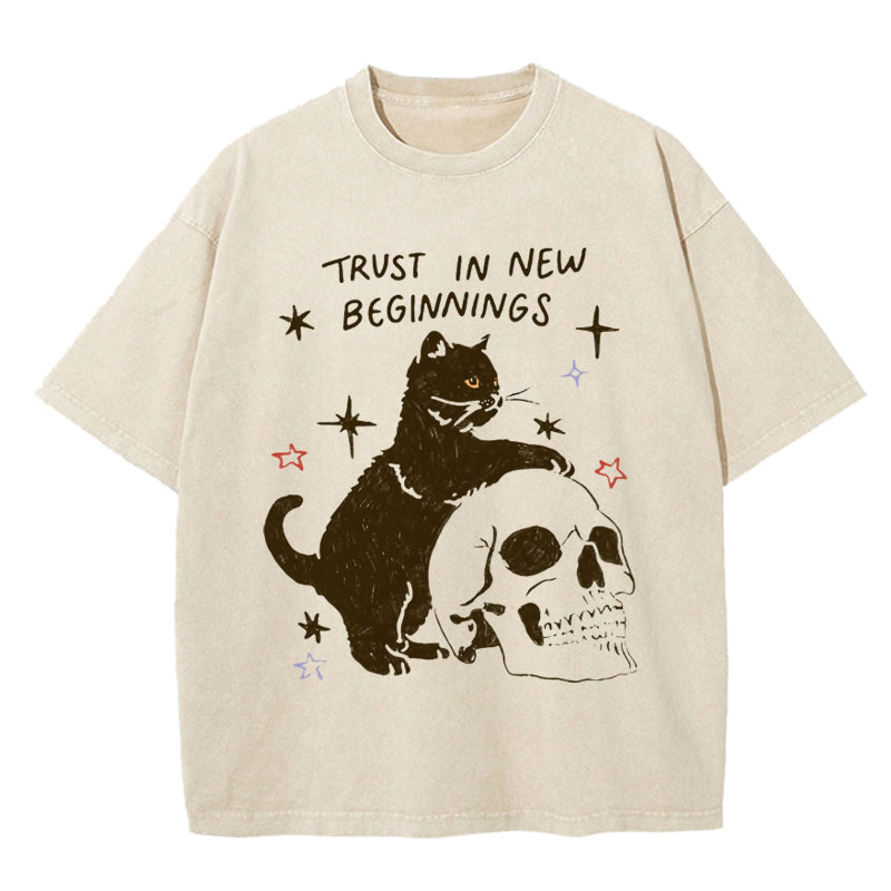 Trust In New Beginnings Washed T-Shirt
