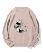 Astronaut surfing the waves Cotton Sweatshirt